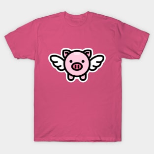 When Pigs Fly: Pink T-Shirt